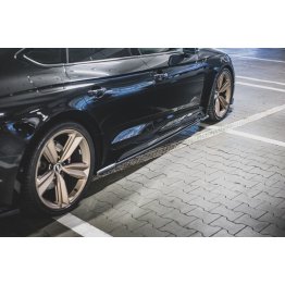 Накладки сплиттеры на пороги на Audi RS5 B9 рестайл